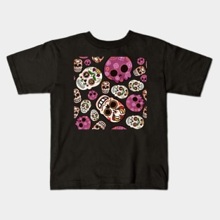 Mexican skulls in comic version Kids T-Shirt